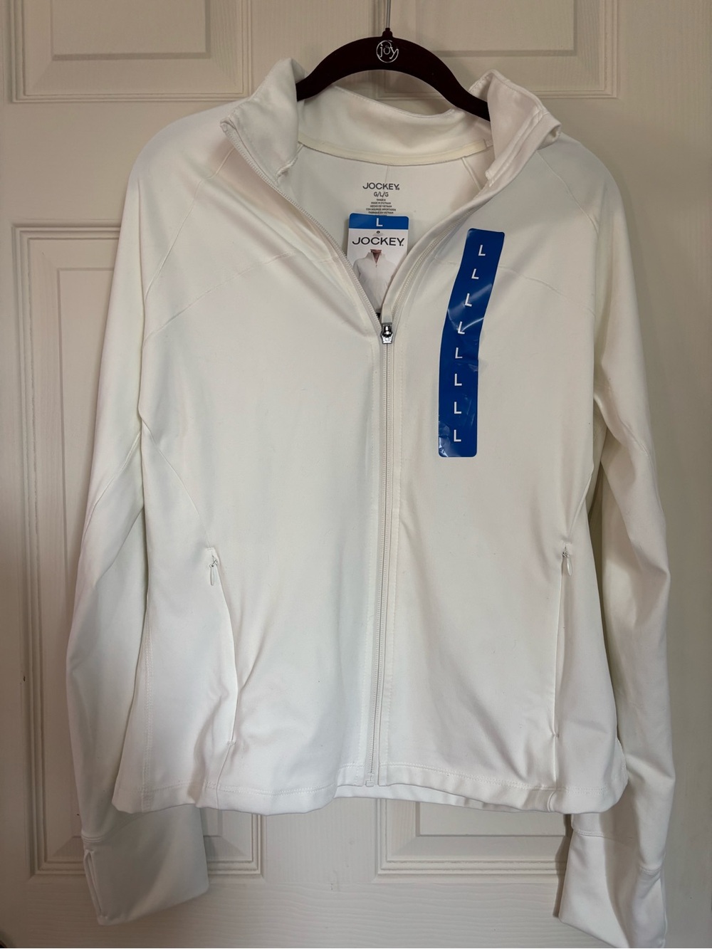 Jockey White Full-Zip Utility Jacket